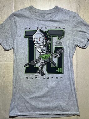 Star Wars The Mandalorian Grogu Droid Graphic Tee - Gray